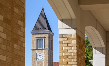 Clock tower of Brown Lupton University Union