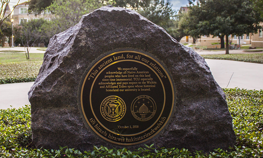 TCU Native American Monument